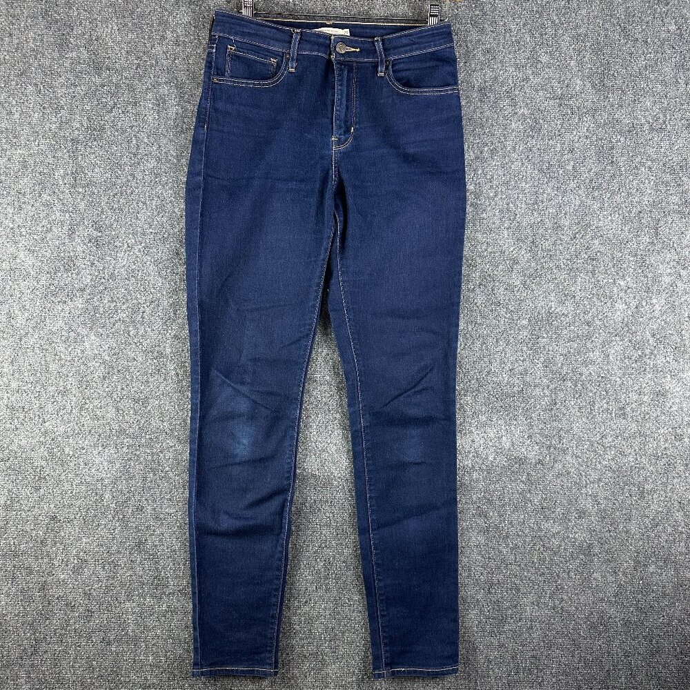 Levis 721 Jeans Womens 29 High Rise Skinny Cotton Stretch Dark Wash Pockets Mom